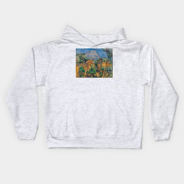 Montagne Sainte-Victoire Seen from the Bibemus Quarry by Paul Cezanne Kids Hoodie by Classic Art Stall